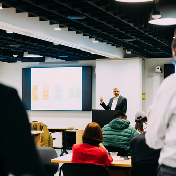 professor giving lecture